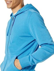 Sweat-shirts à capuche personnalisés en molleton de coton respirant et coupe-vent avec fermeture éclair intégrale, impression OEM personnalisée, haute qualité, en molleton bouclette noir uni avec fermeture éclair pour hommes - Product Image 6