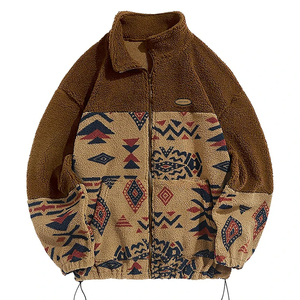 Chaqueta polar Sherpa personalizada de alta calidad con cremallera y esponjosa para hombre, chaqueta polar para exteriores, diseño cálido y elegante - Product Image 3