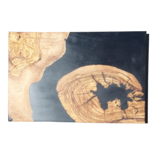 Grossiste de haute qualité unique bleu en bois de chêne résine époxy plateau de service cadeau Surf océan mer pendaison de crémaillère fabriqué au Vietnam - Product Image 3