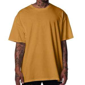Camiseta personalizada de alta calidad de secado rápido de Color sólido para hombres, venta al por mayor, camiseta informal lisa de manga corta con cuello redondo para hombres - Product Image 4
