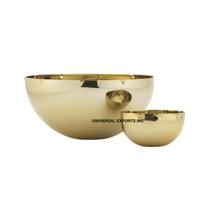 Ensemble de deux bols à chocolat martelés, forme ronde, luxe, écologiques, en métal poli miroir, bol à bonbons - Product Image 3