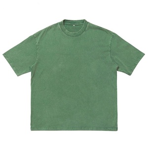 Camiseta de algodón 100% antiarrugas Vintage inteligente para hombre, ajuste suave y holgado con lavado ácido, estampado de logotipo personalizado, estilo de calle - Product Image 3