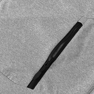 Survêtement pour homme de qualité supérieure en coton naturel avec fermeture à glissière à ouverture frontale raffinée et tenue décontractée contemporaine - Product Image 4