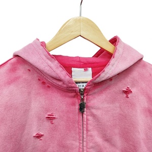 Sudadera con Capucha para Hombre, Estilo Vintage, Lavado Ácido, con Cierre, 420g, Fabricante de Ropa, Sudadera Extra Grande con Cierre y Lavado Ácido - Product Image 4