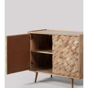 Aparador de almacenamiento de roble Hestia, gabinete de madera maciza con estilo europeo moderno para comedores, cocinas e interiores de hogares - Product Image 2