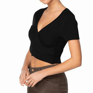 Camiseta Corta de Gran Tamaño para Mujer, Manga Corta, Personalizada, Spandex/Poliéster/Algodón, Ecológica, Transpirable, con Logotipo Frontal - Product Image 6