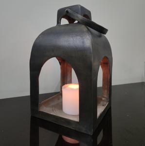 Linterna de aluminio hecha a mano duradera, arte de Metal de aspecto antiguo para decoración Interior del hogar, exhibición festiva de manto de mesa de Navidad - Product Image 2