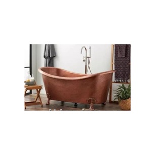Vente chaude 100 pour cent baignoire en cuivre baignoire en métal antirouille du fabricant indien pour l'exportation mondiale - Product Image 1