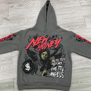 OEM venta al por mayor personalizado Sudadera con capucha bordado serigrafiado francés Terry 100% algodón Unisex Streetwear peso pesado alta calidad Sudadera con capucha - Product Image 2