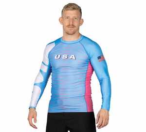 BJJ Rash Guard Hombres Alto rendimiento Jiu Jitsu Competición de entrenamiento Anti-UV UPF50 + Ropa deportiva de manga corta personalizable - Product Image 3