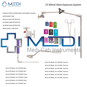 심장 혈관 수술용 스테인리스 수동 재사용 가능 기구 세트, CT 미트랄 밸브 노출 시스템 기반 - Product Image 3
