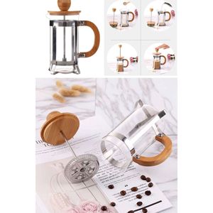 Cafetière à piston en bois portable de haute qualité, pressée à la main, pour la maison, le bureau, le camping et les fêtes. - Product Image 3