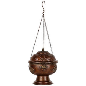 Best Price Elegant Premium Brass Hanging Dhoop <b>Burner</b> Jaali Lid <b>Incense</b> <b>Burner</b> Aromatherapy Diffuser for Rituals Decorative - Product Image 5