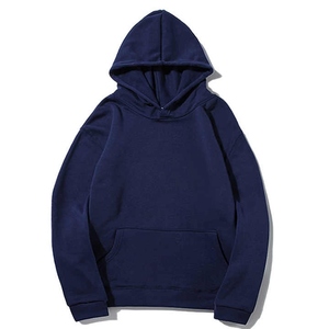Automne hiver mode hommes personnalisé doux polaire Hip Hop sweats à capuche couleur unie sweats - Product Image 6