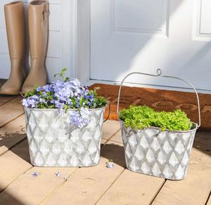 Wholesale <b>Large</b> Metal Decorative <b>Planter</b> for Living Room Balcony & Nursery Outdoor Hanging Decoration Hot Selling - Product Image 2