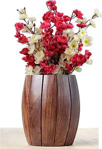 Macetero Moderno de Madera para Interiores TQC, Florero Decorativo de Gran Tamaño, Hecho a Mano, para Mesa de Navidad - Product Image 4