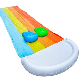 Inflatable <strong>Rainbow</strong> Water Slide with Splash Sprinkler - Kids' Outdoor Lawn Water Play Pool <strong>Toy</strong> with Slide Mat - Product Image 3