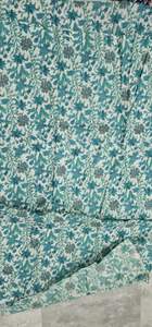 Vestido de Algodón Peinado 100% Orgánico, Ecológico, Ligero, con Estampado Floral Verde, Hecho a Mano en India, para Niñas y Niños - Product Image 3