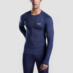 Camisas de compresión para hombre con cuello redondo a precio competitivo/100% camisas de compresión transpirables para hombre - Product Image 1