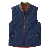 Gilet matelassé réversible de haute qualité, anti-taches, 100% polyester, logo personnalisé, épaissi, pour homme, veste de voyage décontractée pour homme