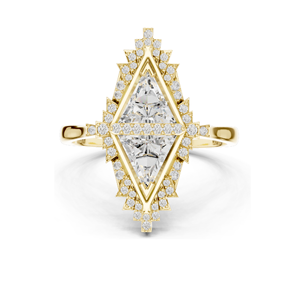 Exquisito Anillo Art Deco con Diamante de Laboratorio de 1.38 CT, Claridad VVS-VS EF, Oro de 18KT, 14KT, 10KT y Plata 925, Oro Rosa, Amarillo y Blanco - Product Image 2