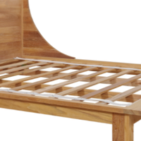 Lit double de qualité supérieure Cadre en teck massif Matériau Design minimaliste pour la décoration de meubles de chambre à coucher