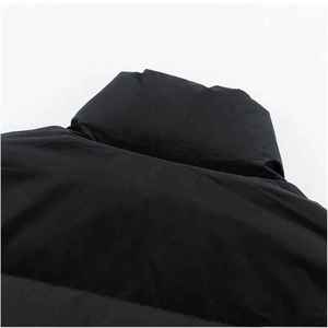 Hi Visibility Men's Eco-Friendly Reversible Puffer <b>Jacket</b> Front Adjustable Cotton Loose Solid Color Stand Collar <b>Waterproof</b> - Product Image 2