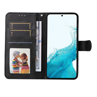 Étui portefeuille magnétique pliable en PU+TPU avec fentes pour cartes, protection d'écran électroplaquée couleur unie et cordon – Nouveauté usine