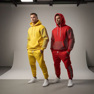 ชุดวอร์มผ้าฟลีซประดับเพชรแบบปรับแต่งได้สำหรับผู้ชาย ดีไซน์ระบายอากาศสำหรับฤดูหนาว - บริการ OEM - Product Image 5