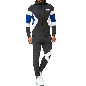 Vêtements de sport deux pièces pour hommes de qualité supérieure survêtement d'entraînement de fitness avec logo personnalisé combinaison de jogging polaire plus xl pour l'hiver - Product Image 2