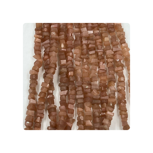 Precio de fábrica Premium, piedra lunar facetada de melocotón, cuentas de piedra de cuarzo azul, 8 pulgadas, tamaño de hebra 12-15mm, certificado por terceros para - Product Image 4