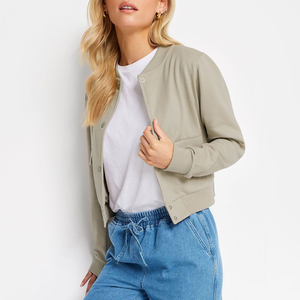 Precio al por mayor en blanco Varsity señoras Chaquetas Nueva moda de invierno Varsity Jacket Custom Logo recortada mujer Varsity chaqueta - Product Image 3