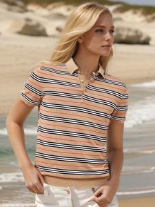Polo design personnalisé pour femmes Chemise d'été de qualité supérieure pour femmes Chemises polo élégantes en coton à col montant - Product Image 2