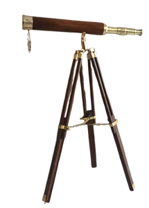 Telescopio Decorativo de Mesa, Instrumento Náutico Vintage de Latón Marino, Acabado Antiguo, Coleccionable de Escritorio, Vajilla, Aumento de 3x5x - Product Image 4