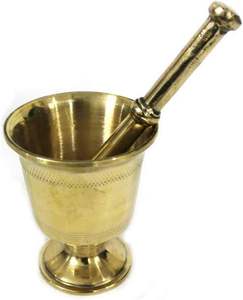 Mortero y Maja de Latón Hechos a Mano, Juego de Okhli Musal, Hecho a Mano para Azafrán y Especias, Uso en la Cocina del Hogar, Mejor Calidad - Product Image 6