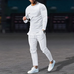 Survêtements d'hiver 100% coton personnalisés de haute qualité pour hommes, ensemble de survêtements de jogging à imprimé numérique de conception solide - Product Image 1