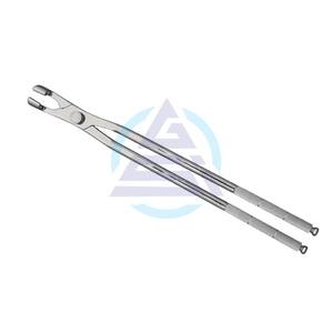 Forceps molaires équins de 20 pouces avec pointe de fulcrum intégrée - Mâchoire dentelée en acier inoxydable, extracteur de dents de cheval - Product Image 1