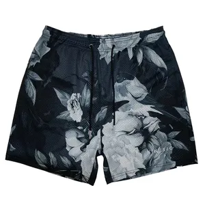 Ensemble short d'été pour hommes avec conception personnalisée OEM short de basketball en maille pour hommes - Product Image 5