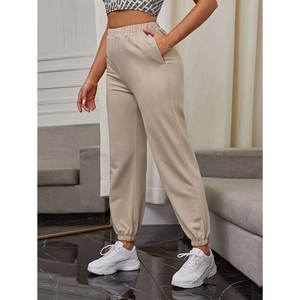 กางเกงวอร์มผู้หญิงผ้าฟลีซทำจากผ้าฝ้ายมีเชือกรูดและมีกระเป๋าสำหรับฤดูหนาวทำจาก2024 - Product Image 6