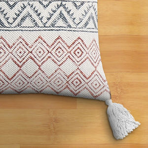 Concepteur traditionnel motif Zigzag conceptions main bloc impression motif 100% coton matériel housses de coussin pour la maison salon décor - Product Image 4