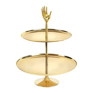 Huge On Deamnd Birthday Metal <b>Cake</b> <b>Stand</b> With 2-<b>tier</b> & Hand on Top of <b>Cake</b> <b>Stand</b> Finished Best Selling Round <b>Cakes</b> <b>Stands</b> - Product Image 1