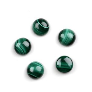 Nouveauté : Cabochon de malachite lisse de 12 mm, quartz vert naturel pour la fabrication de bijoux, vente en gros, pierres précieuses plates à dos plat, bijoux - Product Image 3