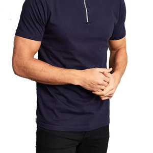 Camisetas de Verano para Hombre, Manga Corta, Sólidas, Transpirables, Tejidas, de Alta Calidad, con Cierre, Último Estilo - Product Image 3