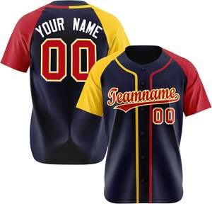 Maillots de baseball imprimés à boutons complets personnalisables pour adultes OEM uniformes de sport respirants à séchage rapide pour hommes et femmes personnalisés - Product Image 5