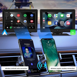 7 Inch Draagbare Draadloze Carplay Scherm Achteruitrijcamera Multimedia Monitor Gps Handsfree <span class=keywords><strong>Bluetooth</strong></span> 1 Jaar 1080P 3d Gesplitst Scherm - Product Image 6