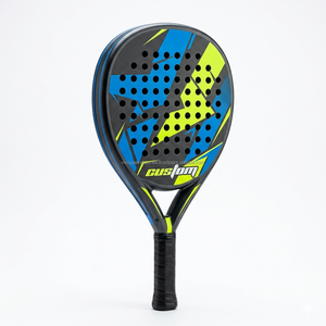 Raqueta de Pádel Personalizada con Marca Privada, Fibra de Carbono 12K 18K, Superficie Rugosa, Forma de Lágrima, Fabricante Deportivo OEM al por Mayor - Product Image 1