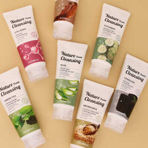 Vendita calda coreana di bellezza coreana cura della pelle natura schiuma detergente 150ml in schiuma detergente per pulizia profonda