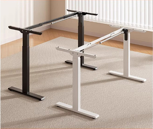ליברלי מודרני ארגונומי משרד עבודה תחנת עבודה מנוע חשמלי יחיד לשבת לעמוד שולחן להרים גובה מסגרת מתכווננת - Product Image 2