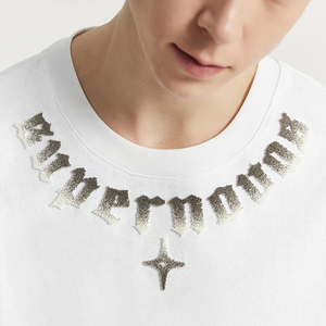 T-shirt pour homme STREETLAB, dégradé, broderie brosse à dents, col rond, manches courtes, style streetwear, jersey de coton 240G - Product Image 1