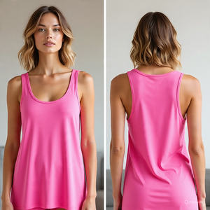 <b>Women</b> Casual Tank <b>Top</b> Singlet | Soft Cotton Jersey Sleeveless <b>Vest</b> Wholesale - Ladies Cotton Jersey Tank <b>Top</b> Sports Workout - Product Image 6